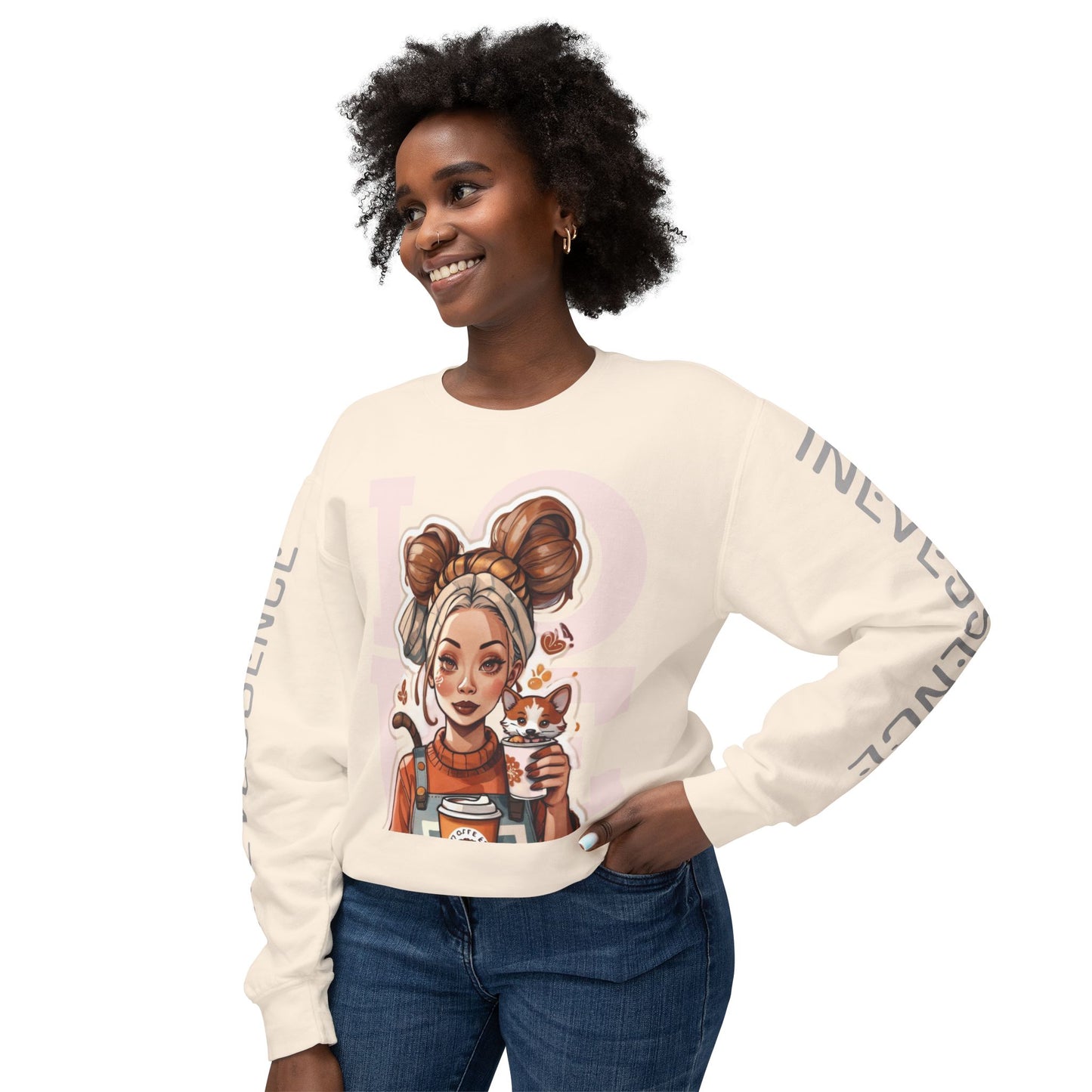 Sweatshirt mit Aufschrift „Coffee Love“