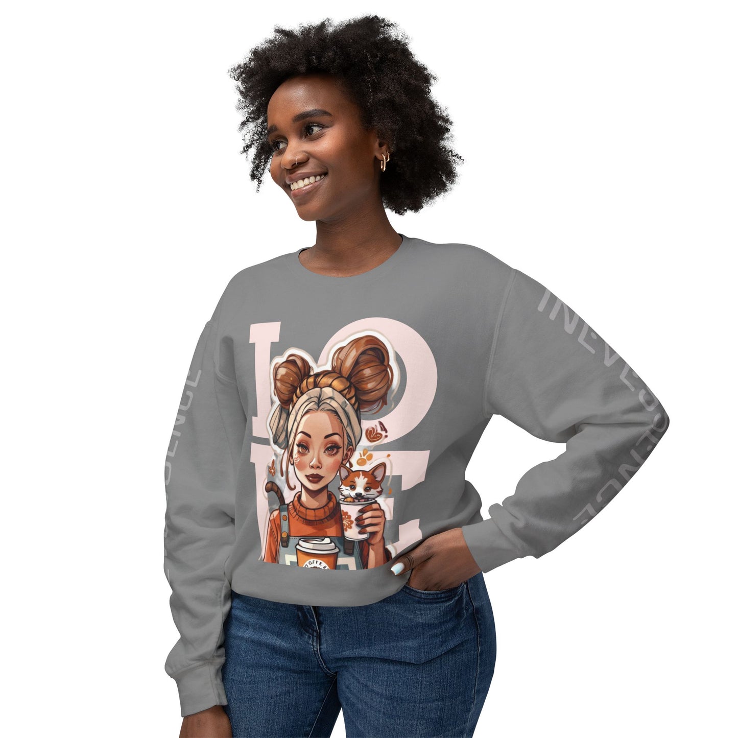 Sweatshirt mit Aufschrift „Coffee Love“