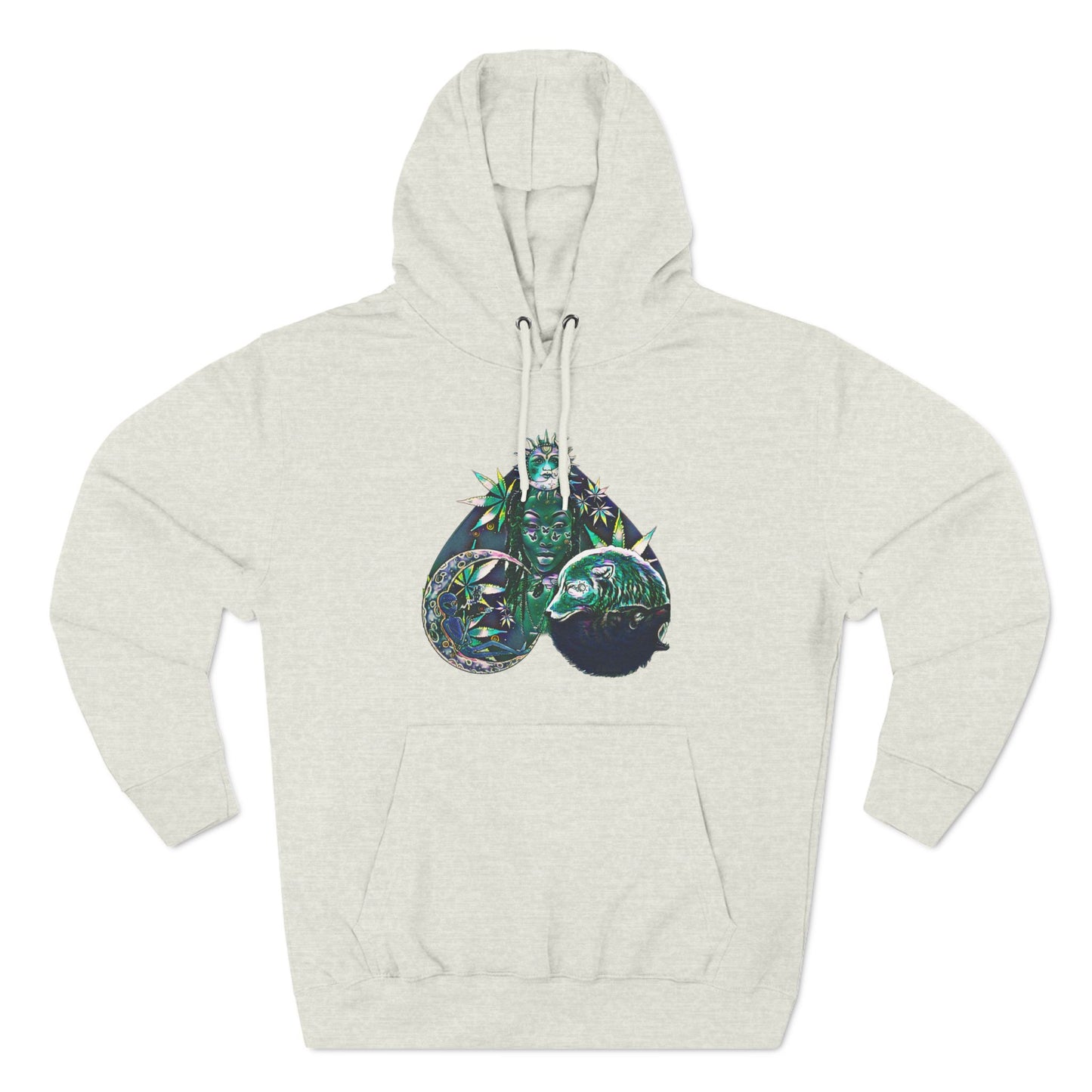 Emerald Ecstasy Three-Panel Fleece Hoodie