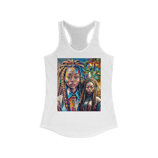 Loc Woman One Love Ideales Racerback-Tanktop, Tanktops, Kulturtop, Rastafari