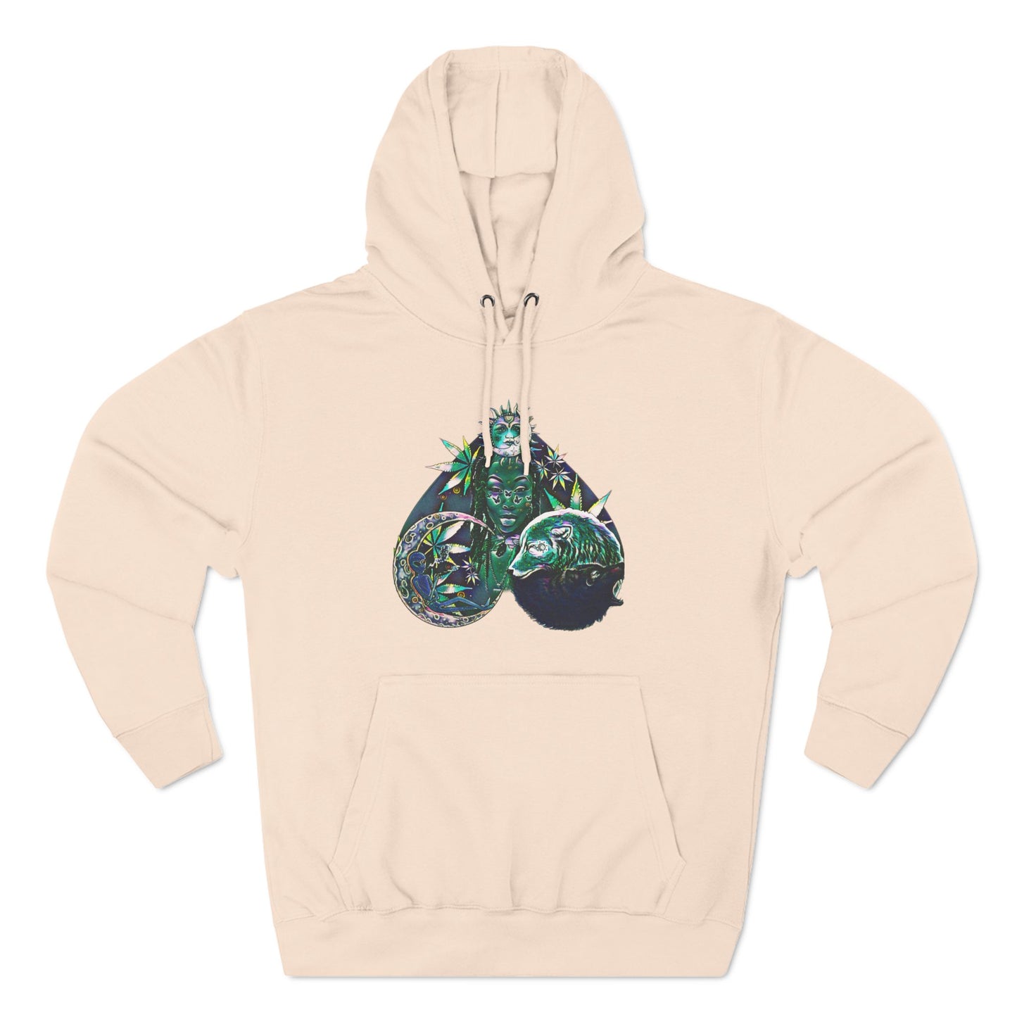 Emerald Ecstasy Three-Panel Fleece Hoodie