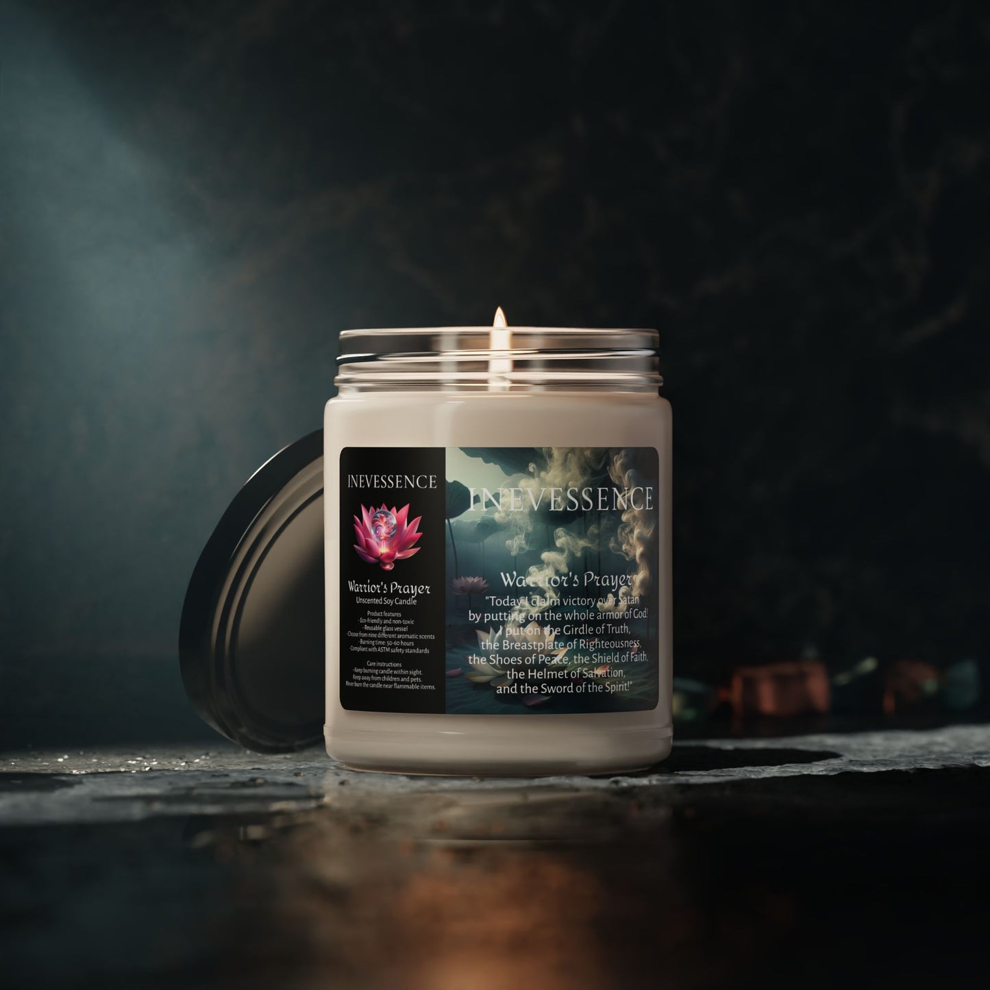 Warrior's Prayer for Protection Unscented Soy Candle