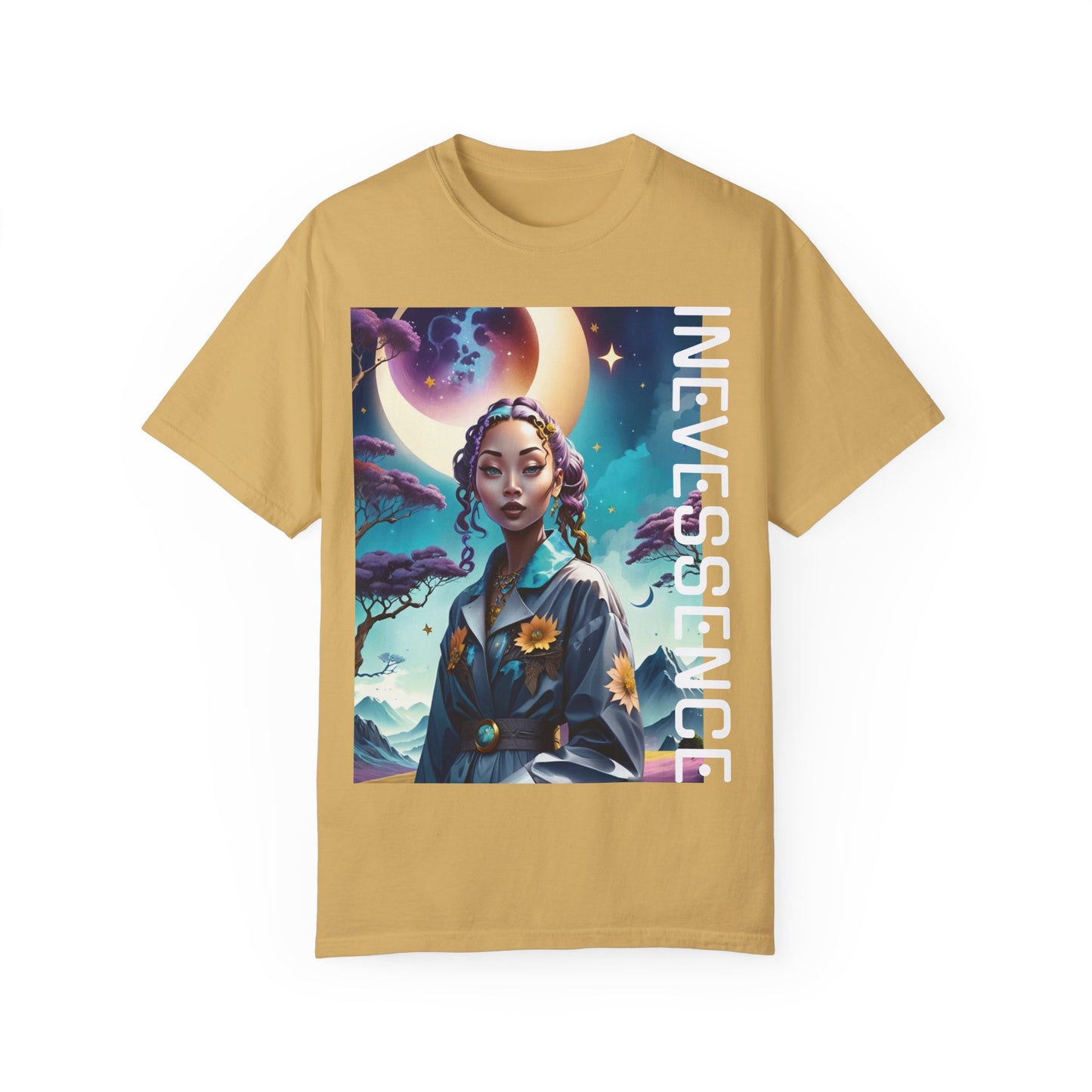 Crescent Moonlight Princess T-Shirt, Sterne Nachthimmel Boho T-Shirt, Himmlische Phasen Mond Top, Mystisches Grafik Shirt, Astrologie Geschenk für Sie,