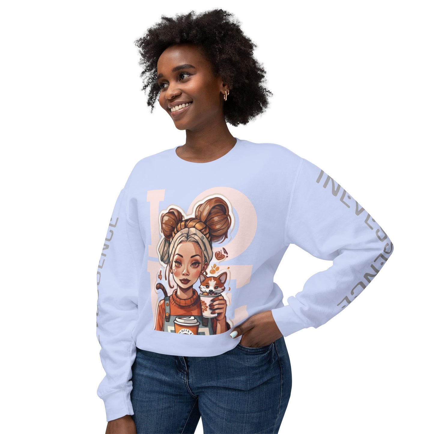 Sweatshirt mit Aufschrift „Coffee Love“