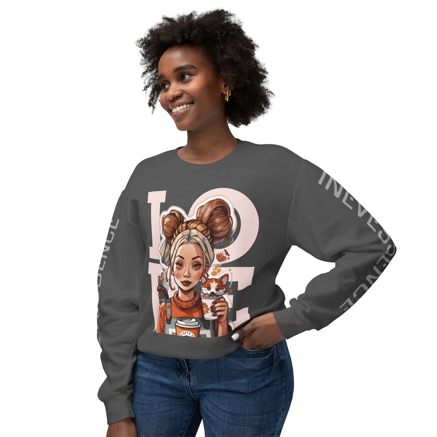 Sweatshirt mit Aufschrift „Coffee Love“