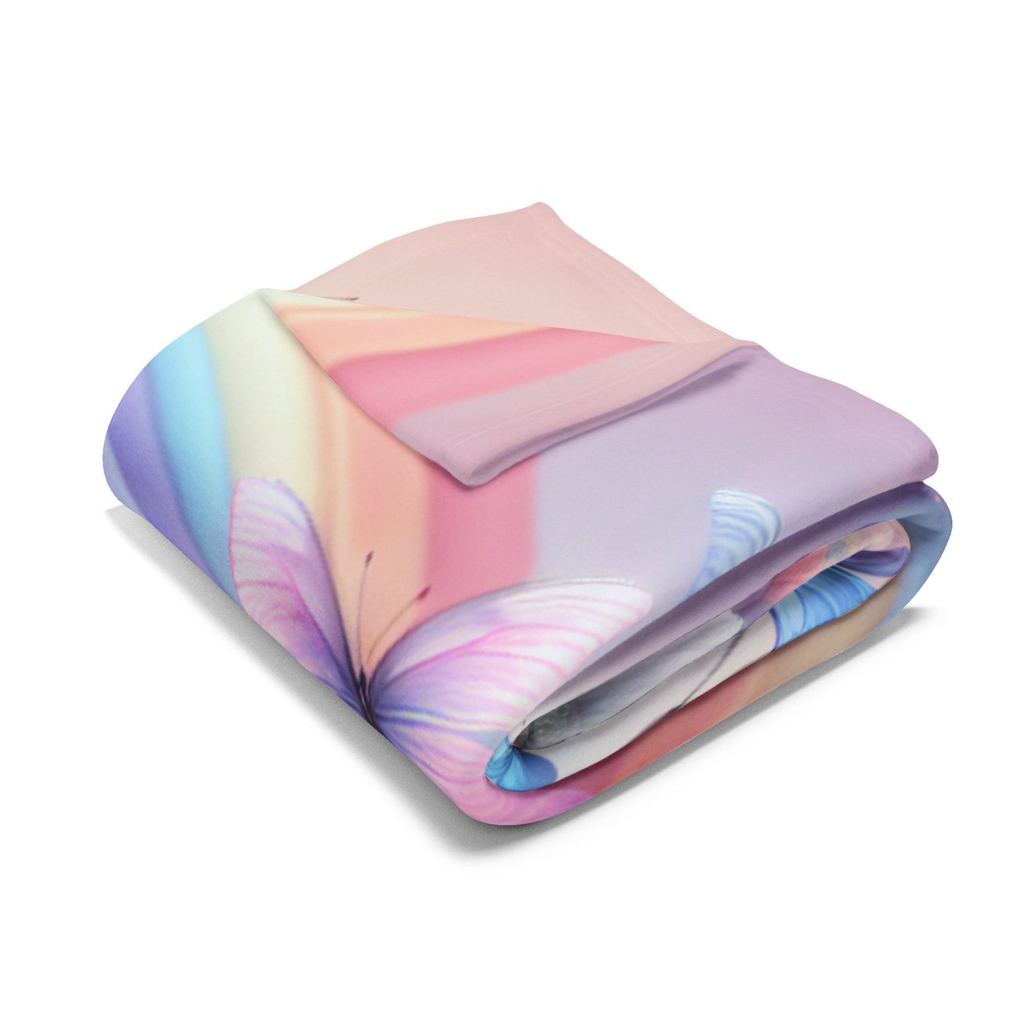 Fleece Blanket Butterflies and Rainbows