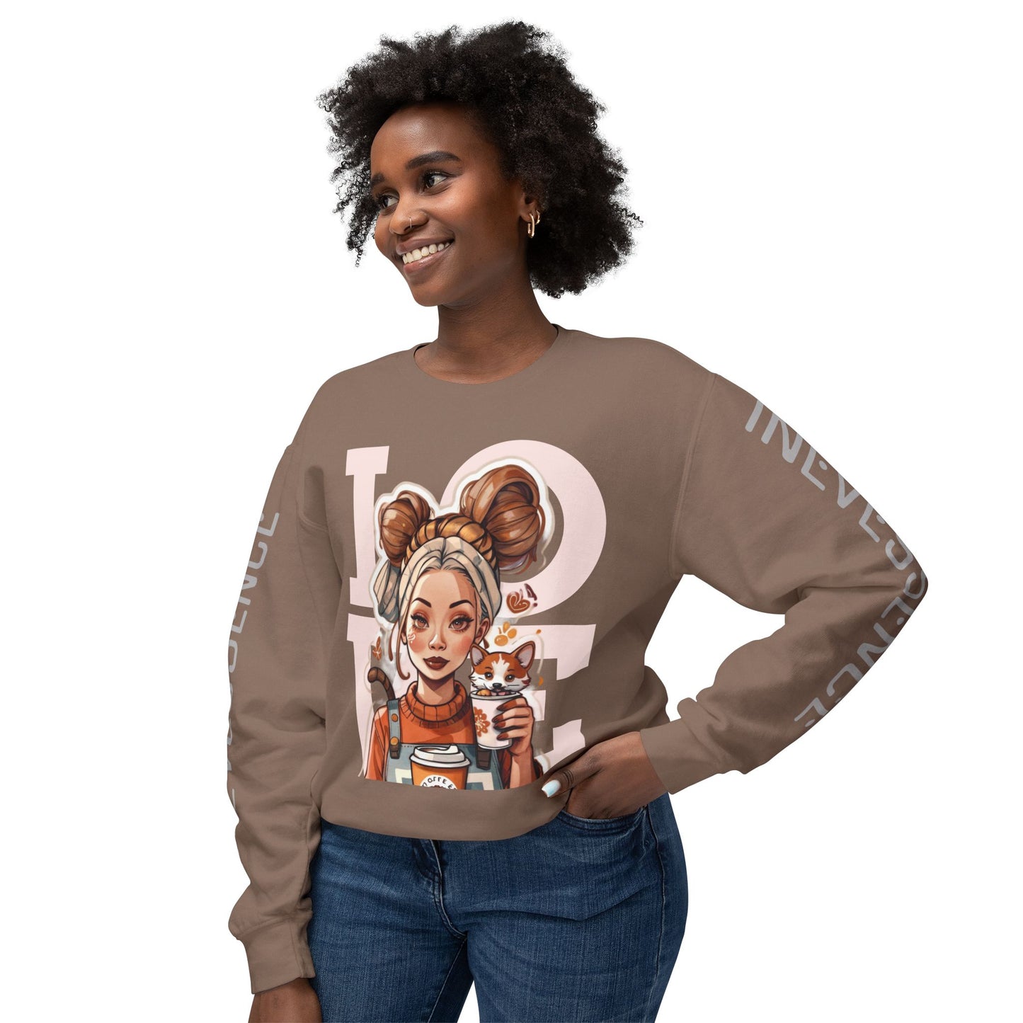 Sweatshirt mit Aufschrift „Coffee Love“