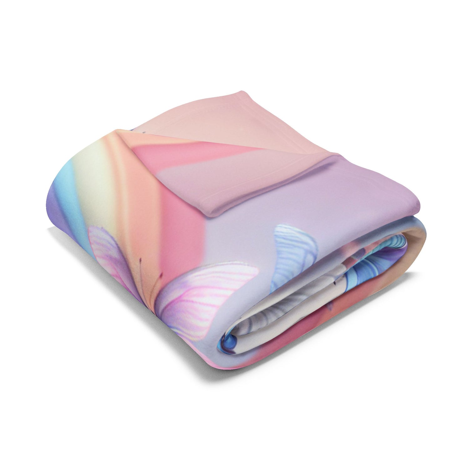 Fleece Blanket Butterflies and Rainbows