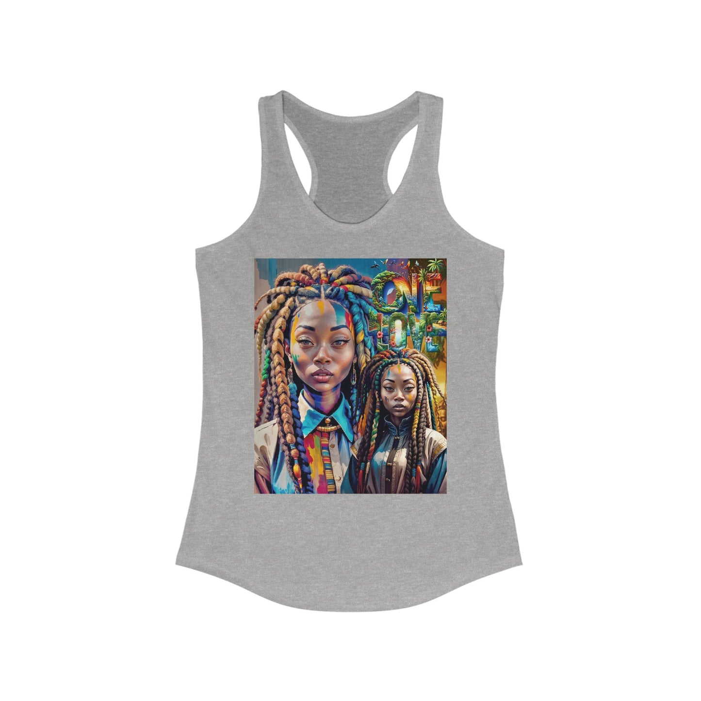 Loc Woman One Love Ideales Racerback-Tanktop, Tanktops, Kulturtop, Rastafari