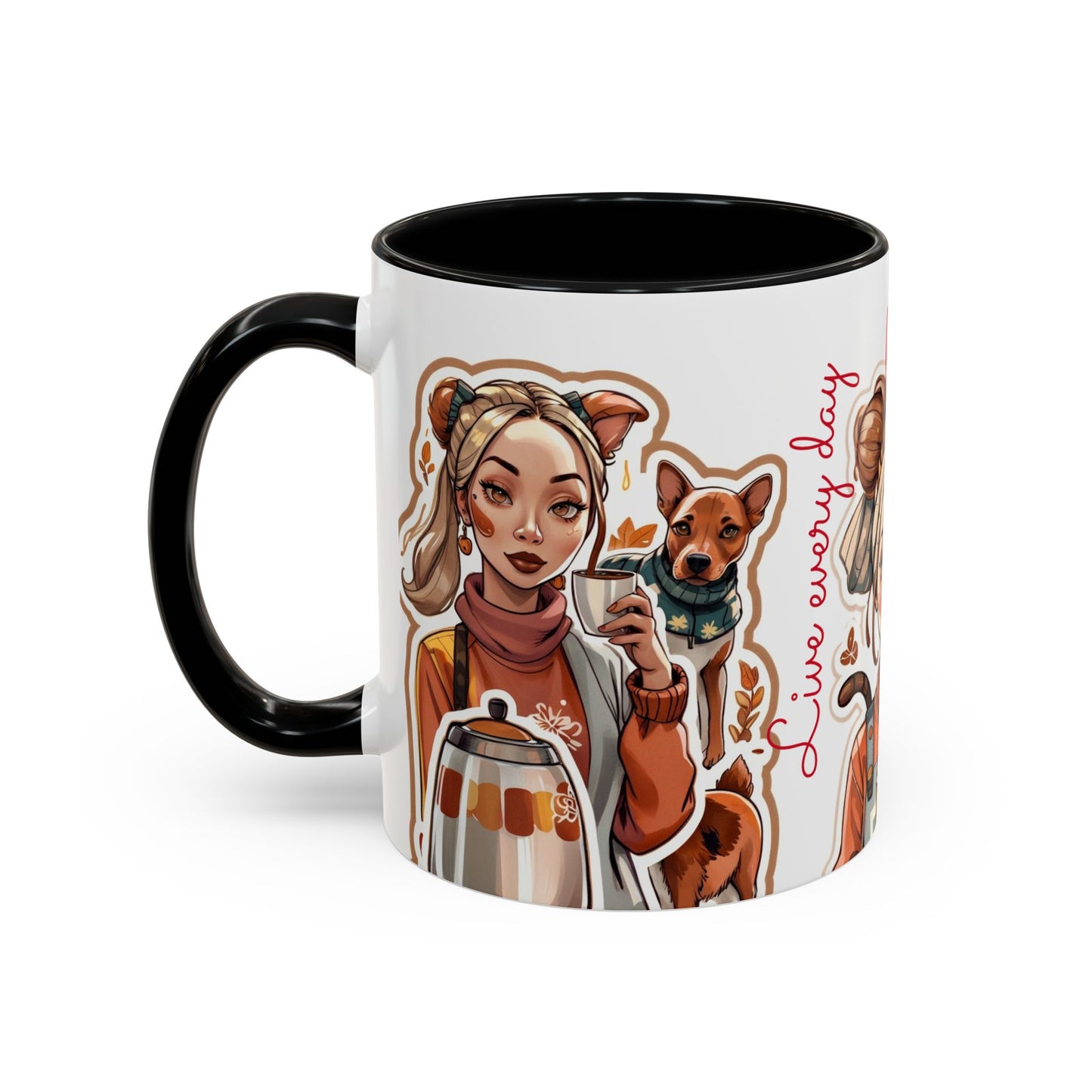 Taza de café: Vive como si no hubiera un mañana, 10 oz y 15 oz