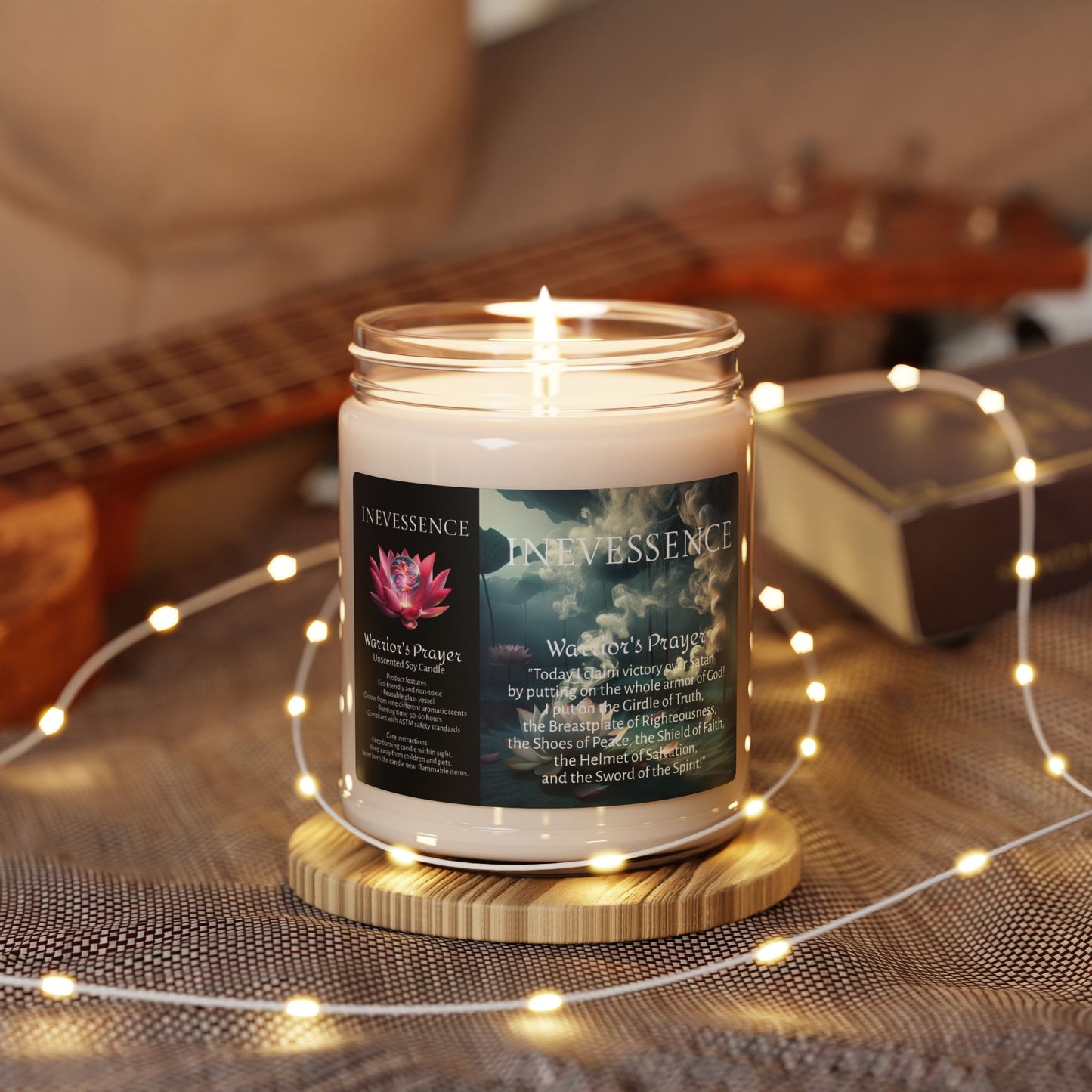 Warrior's Prayer for Protection Unscented Soy Candle