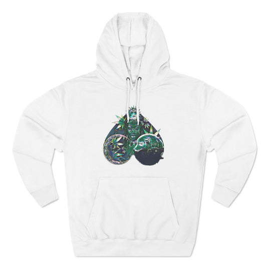 Emerald Ecstasy Three-Panel Fleece Hoodie