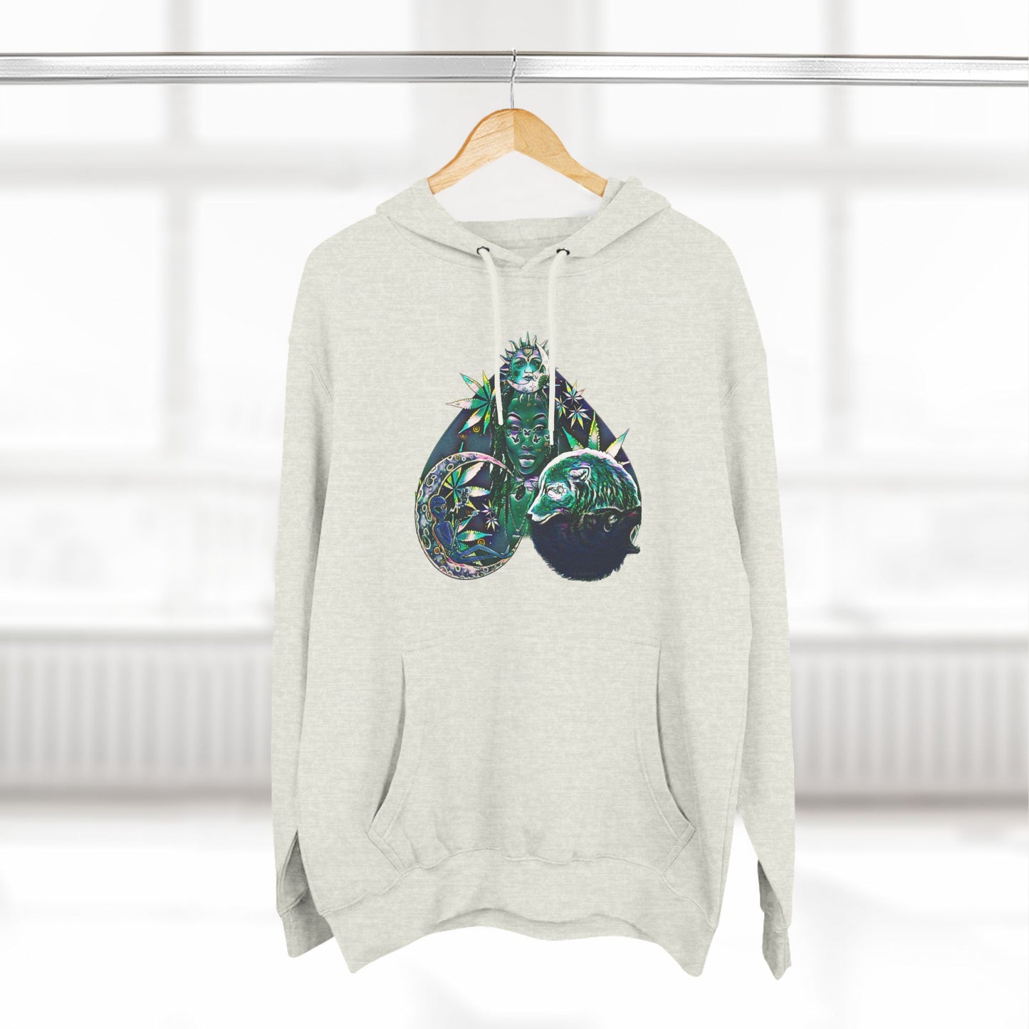 Emerald Ecstasy Three-Panel Fleece Hoodie